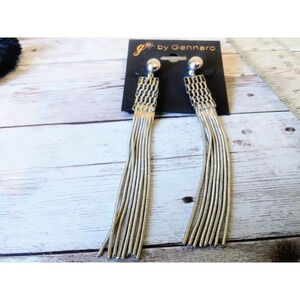 Stunning Silver Plated XL 4-Inch Dangle Earrings by Gennaro